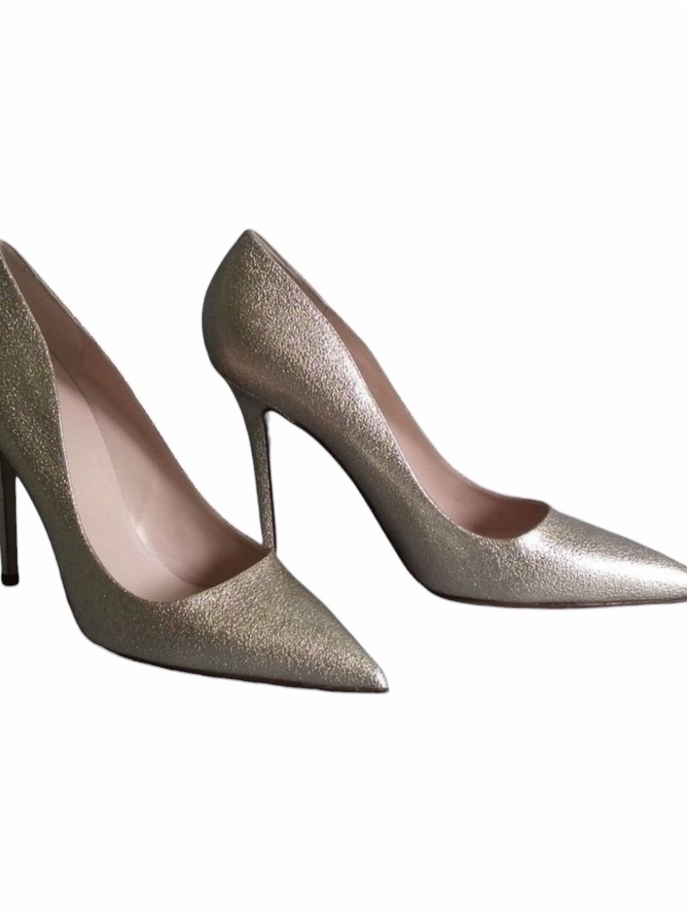 Kate Spade Metallic Gold Pointed Toe Stilettos Size 7.5